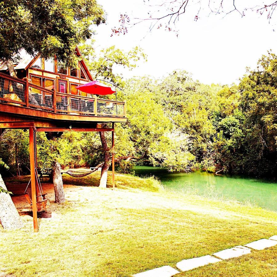 Villa Geronimo Creek Retreat- Treehouse Cabin Laughing Water à Seguin Extérieur photo